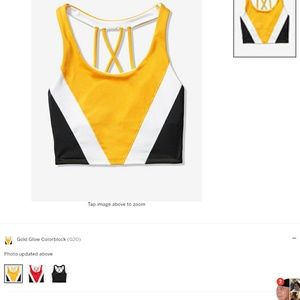 Victoria's Secret PINK Strappy Crop Bra GOLD XS!